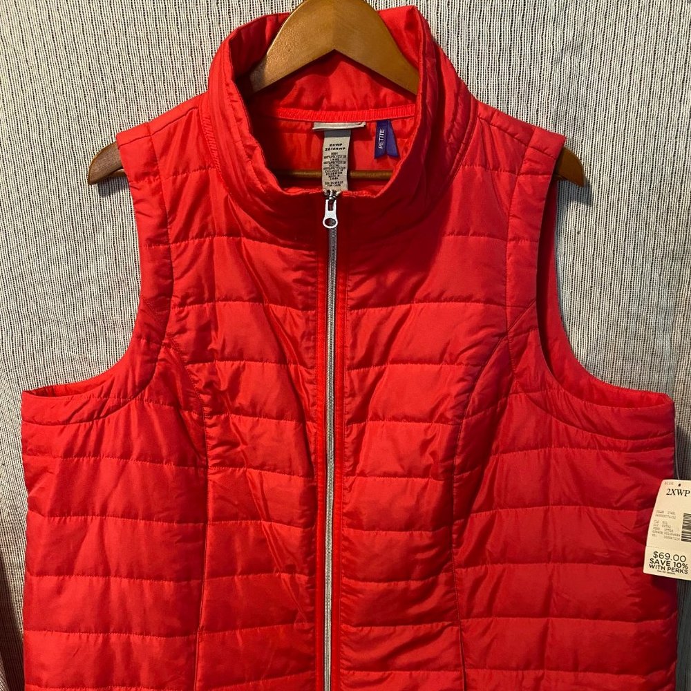BNWT - Catherine's 2X Puffer Vest Women Plus Size Petite 22/24WP